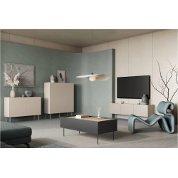 Stolik kawowy Desin Meble Bogart czarny mat/dąb nagano Stolik kawowy Desin Meble Bogart czarny mat/dąb nagano