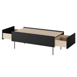 Stolik kawowy Desin Meble Bogart czarny mat/dąb nagano Stolik kawowy Desin Meble Bogart czarny mat/dąb nagano