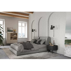 Szafka nocna Desin Meble Bogart czarny mat/dąb nagano Szafka nocna Desin Meble Bogart czarny mat/dąb nagano