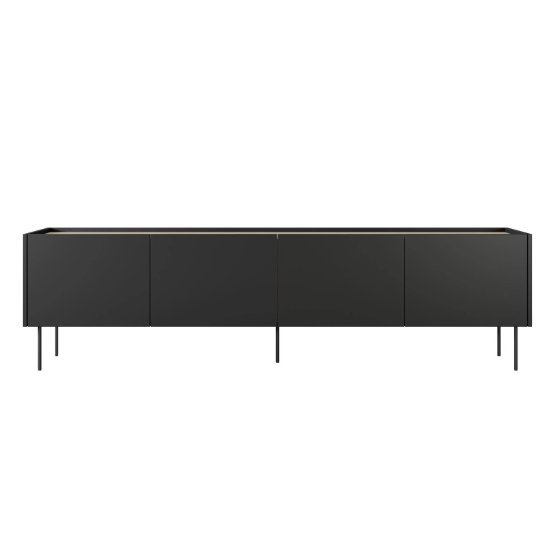 Szafka RTV Desin 220cm Meble Bogart czarny mat/dąb nagano