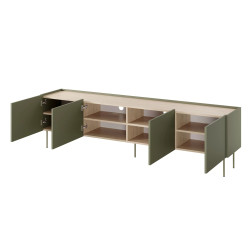 Szafka RTV Desin 220cm Meble Bogart oliwka/dąb nagano Szafka RTV Desin 220cm Meble Bogart oliwka/dąb nagano