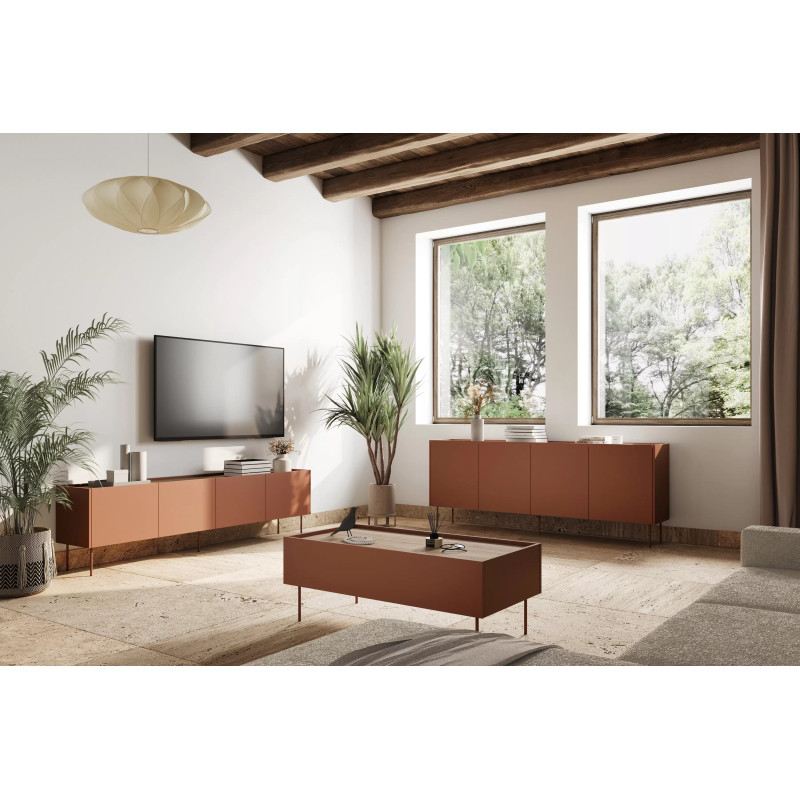 Szafka RTV Desin 220cm z 2 szufladami Meble Bogart ceramic