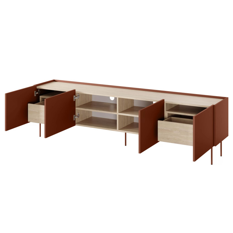 Szafka RTV Desin 220cm z 2 szufladami Meble Bogart ceramic