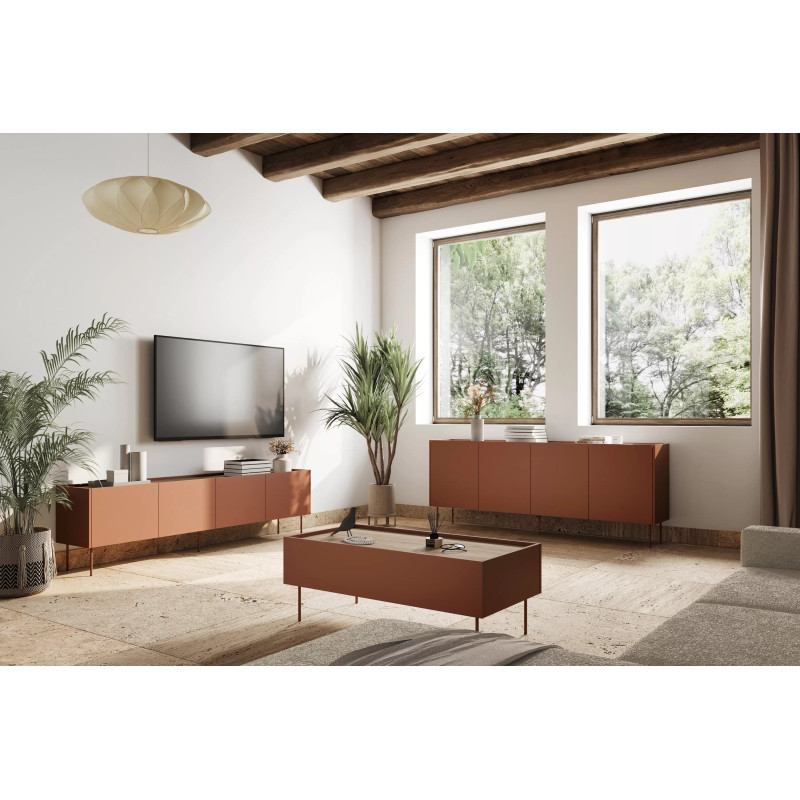 Szafka RTV Desin 220cm z 1 szufladą Meble Bogart ceramic