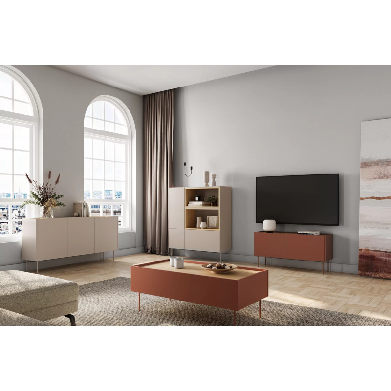 Szafka RTV Desin 120cm z 1 szufladą Meble Bogart ceramic