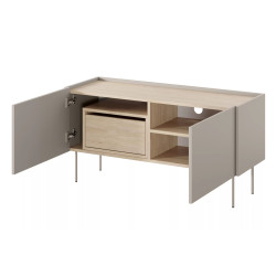 Szafka RTV Desin 120cm z 1 szufladą Meble Bogart kaszmir/dąb Szafka RTV Desin 120cm z 1 szufladą Meble Bogart kaszmir/dąb