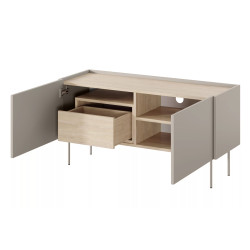 Szafka RTV Desin 120cm z 1 szufladą Meble Bogart kaszmir/dąb Szafka RTV Desin 120cm z 1 szufladą Meble Bogart kaszmir/dąb