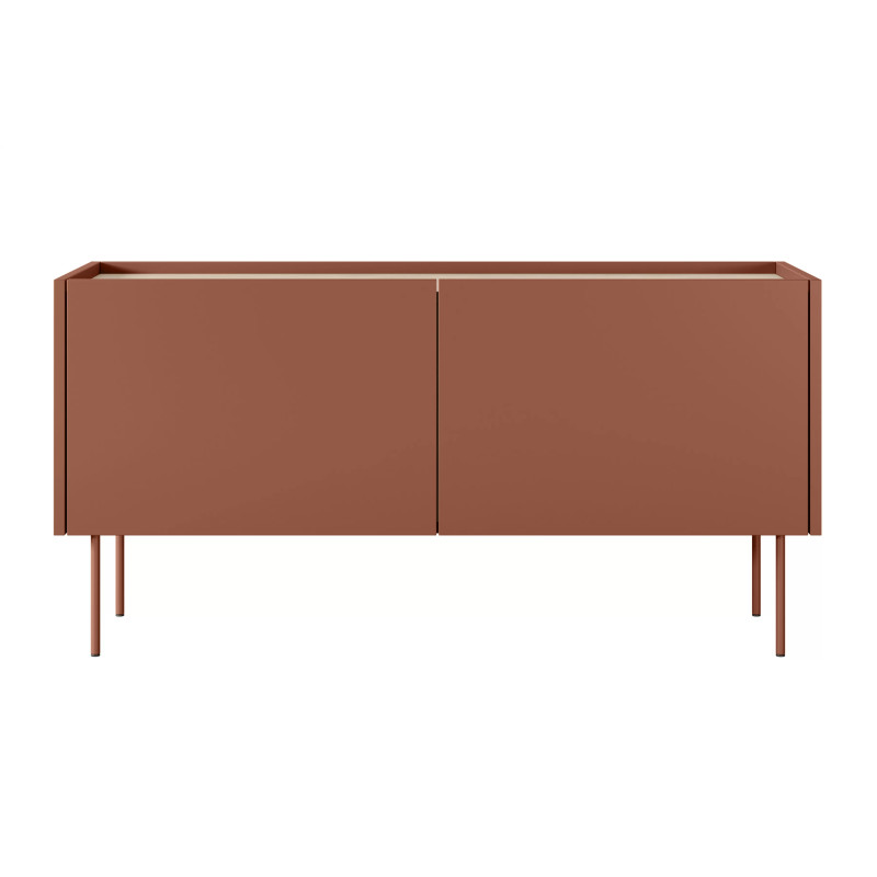 Szafka RTV Desin 120cm Meble Bogart ceramic red/dąb nagano