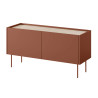 Szafka RTV Desin 120cm Meble Bogart ceramic red/dąb nagano