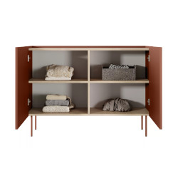 Komoda Desin 120cm Meble Bogart ceramic red/dąb nagano Komoda Desin 120cm Meble Bogart ceramic red/dąb nagano