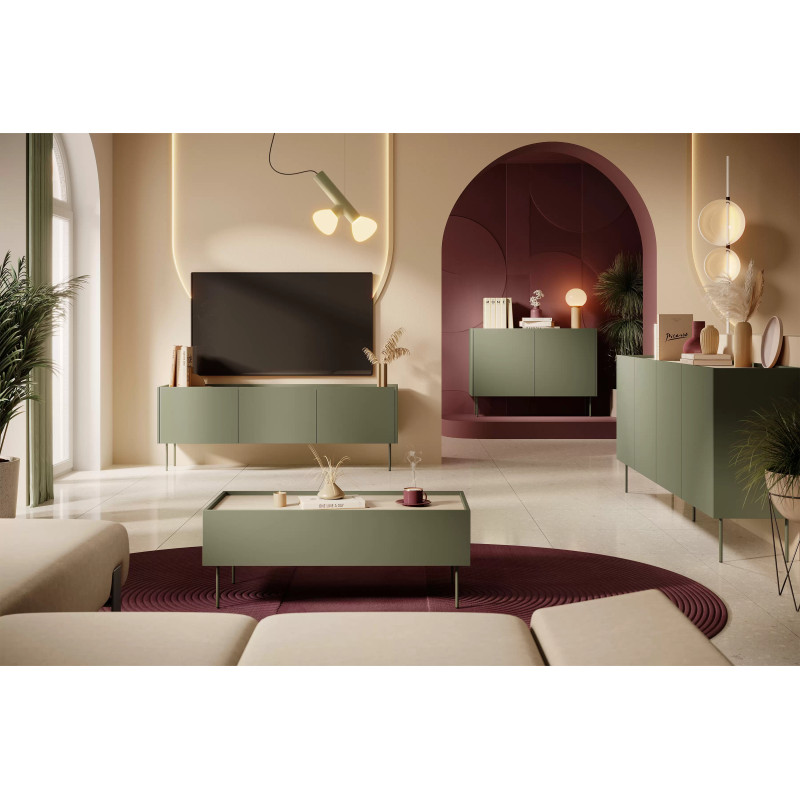 Komoda Desin 120cm Meble Bogart oliwka/dąb nagano