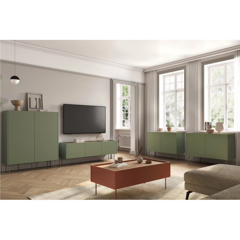 Komoda Desin 120cm Meble Bogart oliwka/dąb nagano