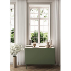 Komoda Desin 120cm Meble Bogart oliwka/dąb nagano Komoda Desin 120cm Meble Bogart oliwka/dąb nagano