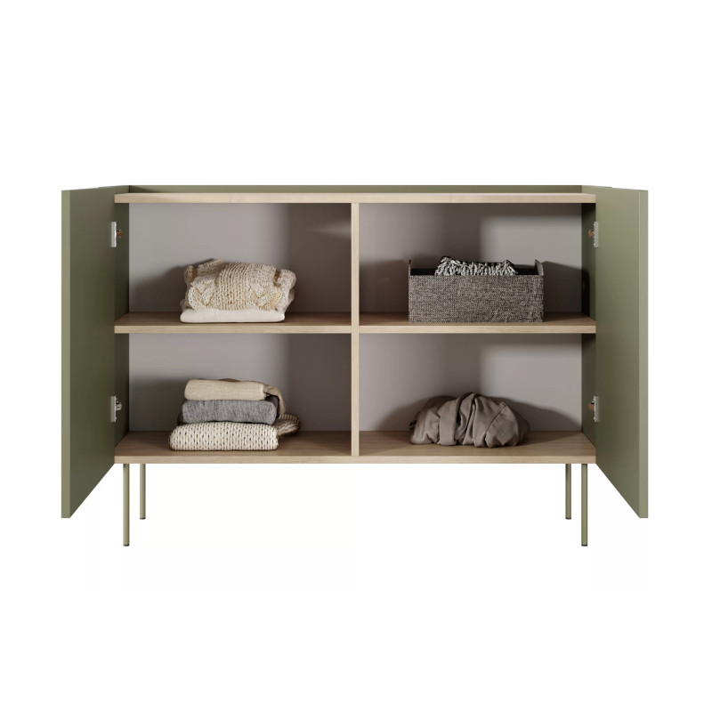 Komoda Desin 120cm Meble Bogart oliwka/dąb nagano