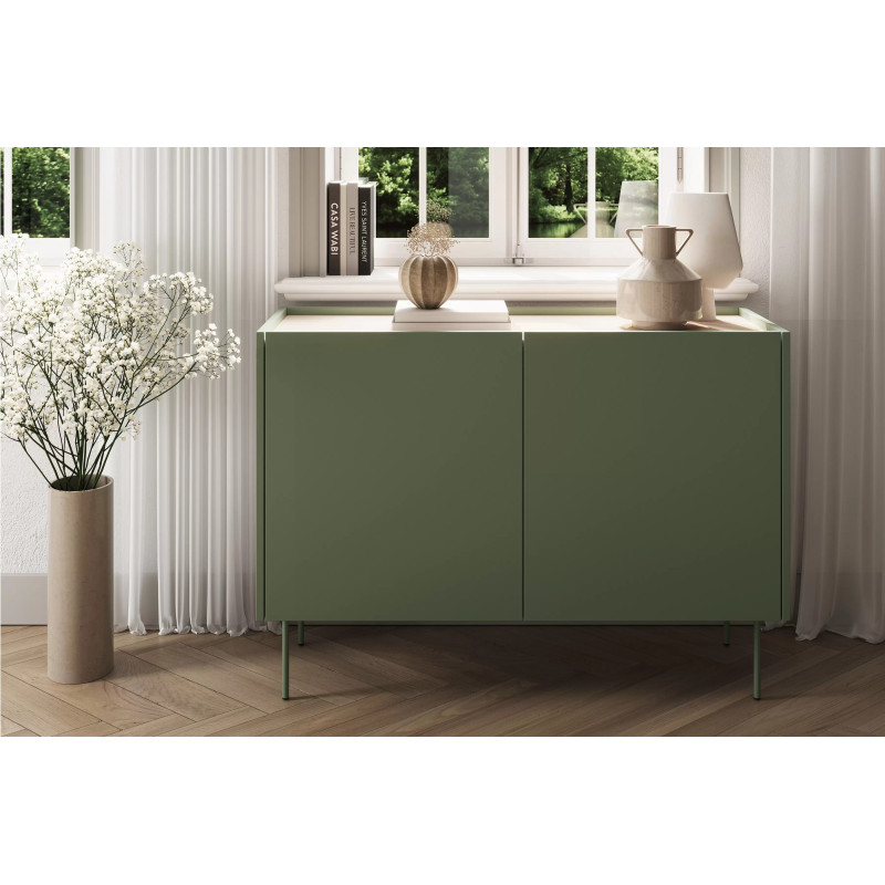 Komoda Desin 120cm Meble Bogart oliwka/dąb nagano