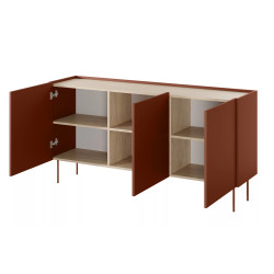 Komoda Desin 170cm Meble Bogart ceramic red/dąb nagano Komoda Desin 170cm Meble Bogart ceramic red/dąb nagano