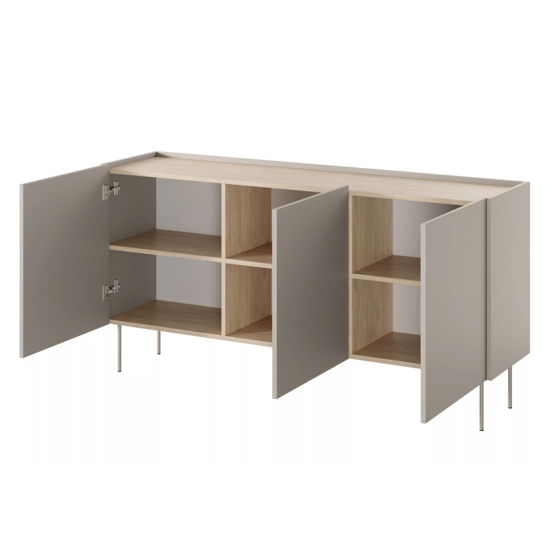 Komoda Desin 170cm Meble Bogart kaszmir/dąb nagano