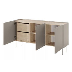 Komoda Desin 170cm z 2 szufladami Meble Bogart kaszmir/dąb Komoda Desin 170cm z 2 szufladami Meble Bogart kaszmir/dąb