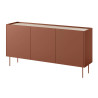 Komoda Desin 170cm z 4 szufladami Meble Bogart ceramic red/dąb nagano