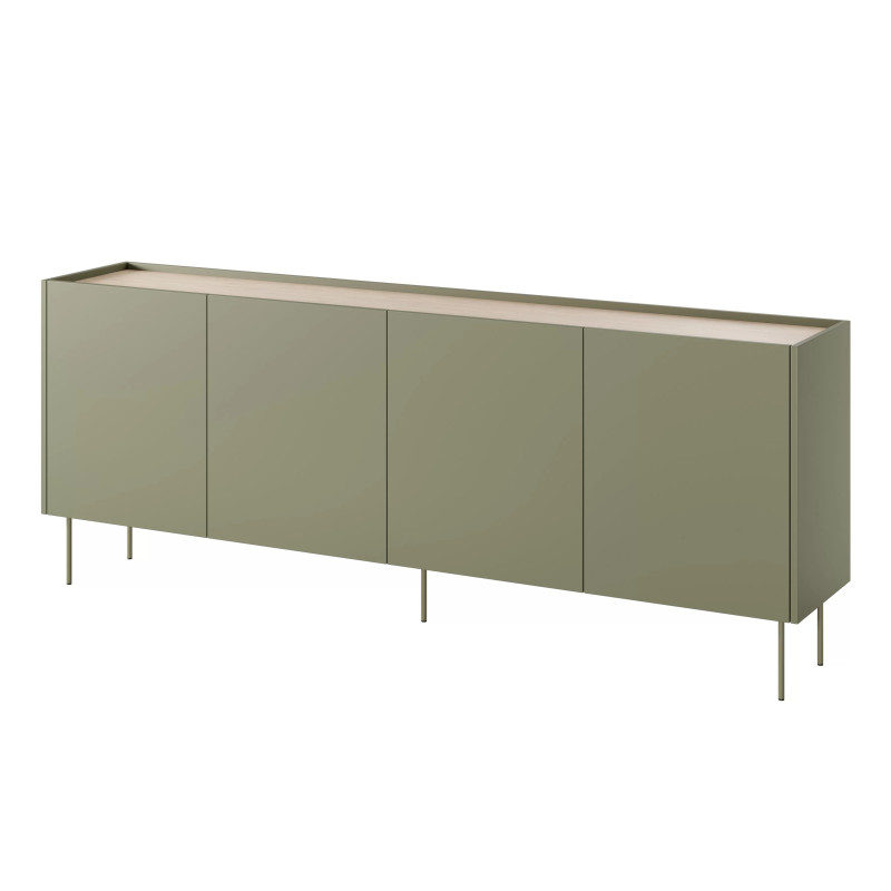Komoda Desin 220cm Meble Bogart oliwka/dąb nagano