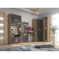 Szafa narożna 03 z kolekcji Index Meble Domel