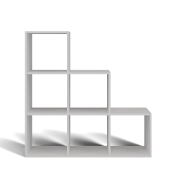 Regał Step 3X3 Rs-30 Biały