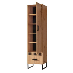 Regał z kolekcji Lamelix Meble Domel dąb artisan/czarny Regał z kolekcji Lamelix Meble Domel dąb artisan/czarny