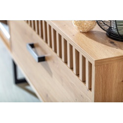 Szafa 80 z kolekcji Lamelix Meble Domel dąb artisan/czarny