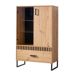 Barek z kolekcji Lamelix Meble Domel dąb artisan/czarny