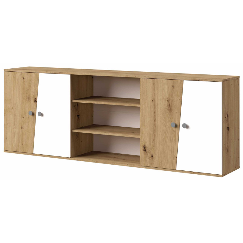 Nadstawka półkotapczanu z kolekcji Nero Meble Domel dąb artisan