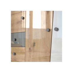 Nadstawka półkotapczanu z kolekcji Nero Meble Domel dąb artisan