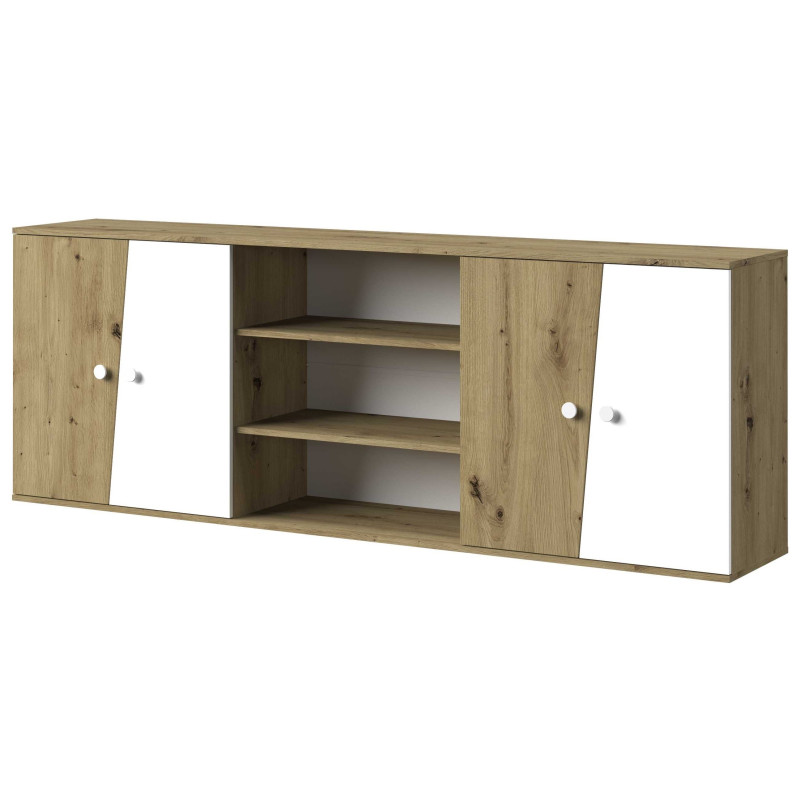 Nadstawka półkotapczanu z kolekcji Nero Meble Domel dąb artisan