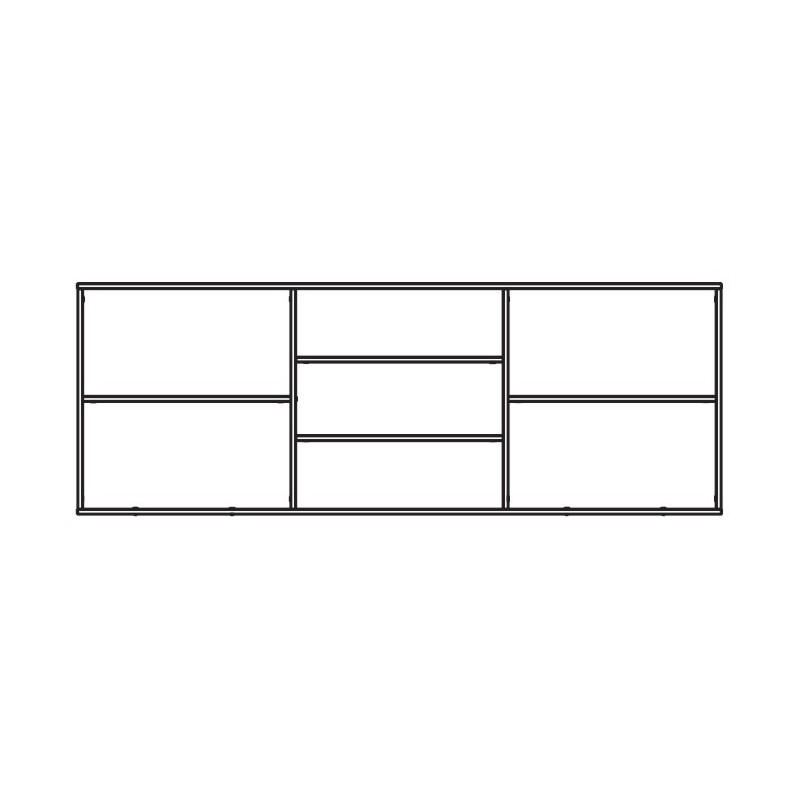 Nadstawka półkotapczanu z kolekcji Nero Meble Domel dąb artisan