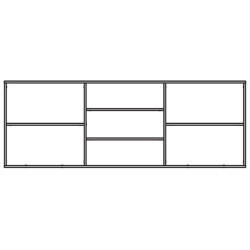 Nadstawka półkotapczanu z kolekcji Nero Meble Domel dąb artisan