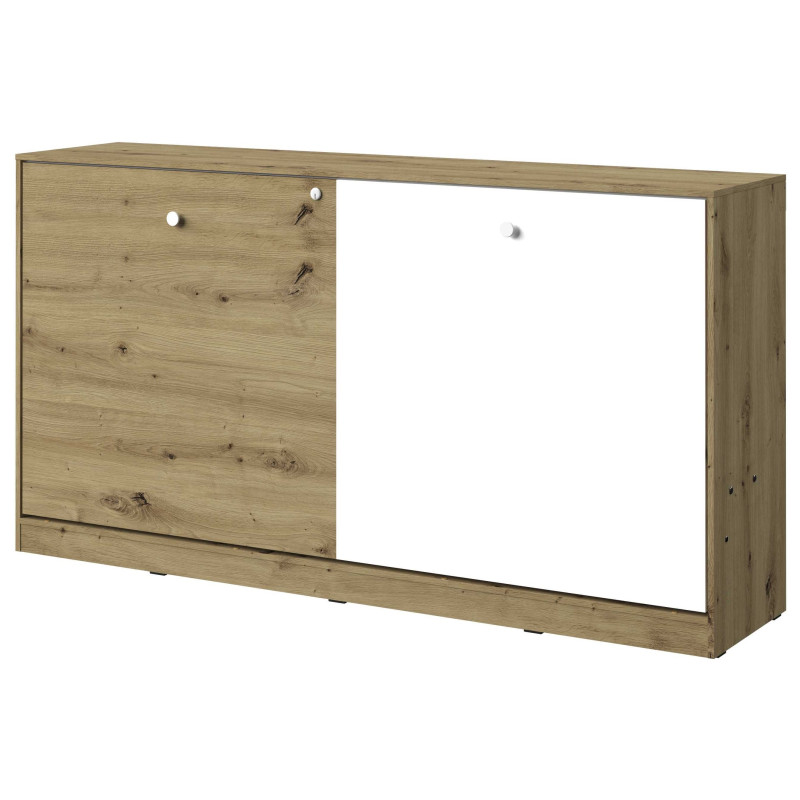 Półkotapczan poziomy z kolekcji Nero Meble Domel dąb artisan +