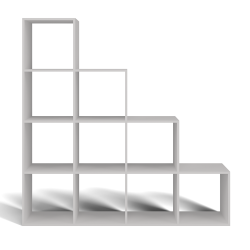 Regał Step 4X4 Biały