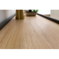 Komoda Desin 220cm Meble Bogart czarny mat/dąb nagano Komoda Desin 220cm Meble Bogart czarny mat/dąb nagano