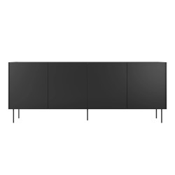 Komoda Desin 220cm Meble Bogart czarny mat/dąb nagano Komoda Desin 220cm Meble Bogart czarny mat/dąb nagano