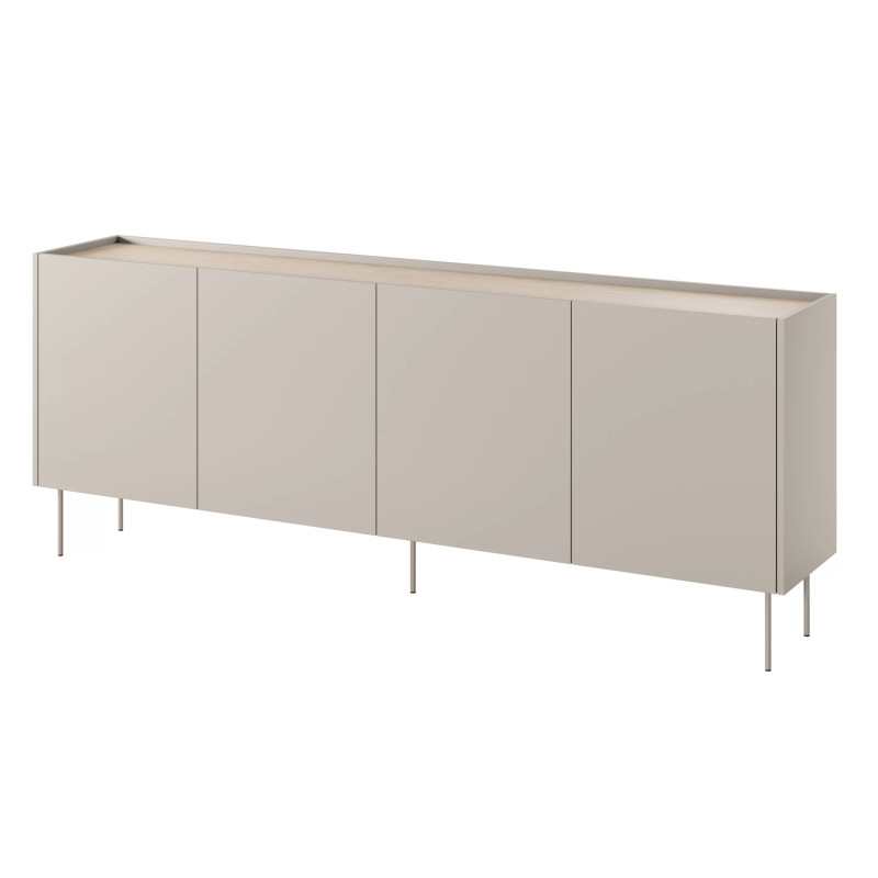 Komoda Desin 220cm z 2 szufladami Meble Bogart kaszmir/dąb Komoda Desin 220cm z 2 szufladami Meble Bogart kaszmir/dąb