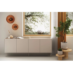 Komoda Desin 220cm z 2 szufladami Meble Bogart kaszmir/dąb Komoda Desin 220cm z 2 szufladami Meble Bogart kaszmir/dąb