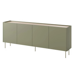 Komoda Desin 220cm z 2 szufladami Meble Bogart oliwka/dąb nagano