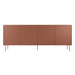 Komoda Desin 220cm z 2 szufladami Meble Bogart ceramic red/dąb Komoda Desin 220cm z 2 szufladami Meble Bogart ceramic red/dąb