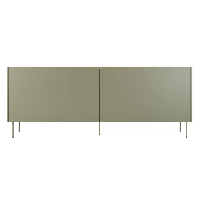 Komoda Desin 220cm z 4 szufladami Meble Bogart oliwka/dąb nagano