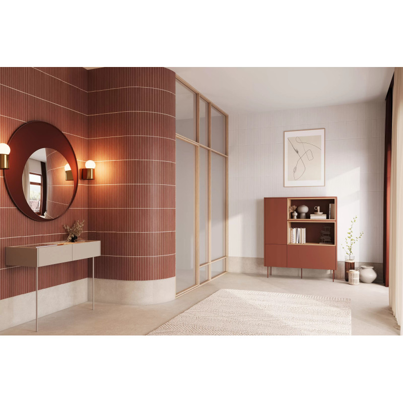 Komoda wysoka Desin z otwartymi wnękami Meble Bogart ceramic