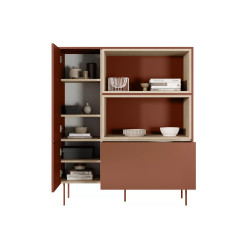 Komoda wysoka Desin z otwartymi wnękami Meble Bogart ceramic