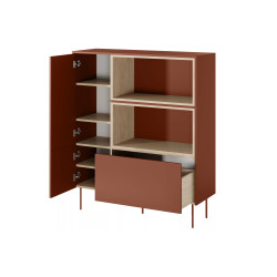 Komoda wysoka Desin z otwartymi wnękami Meble Bogart ceramic