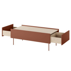 Stolik kawowy Desin Meble Bogart ceramic red/dąb nagano