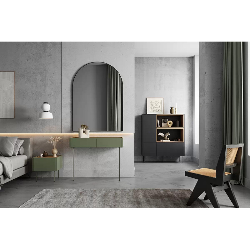 Szafka nocna Desin Meble Bogart oliwka/dąb nagano