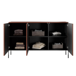 Trzydrzwiowa komoda 150 Sonatia Meble Bogart burgund