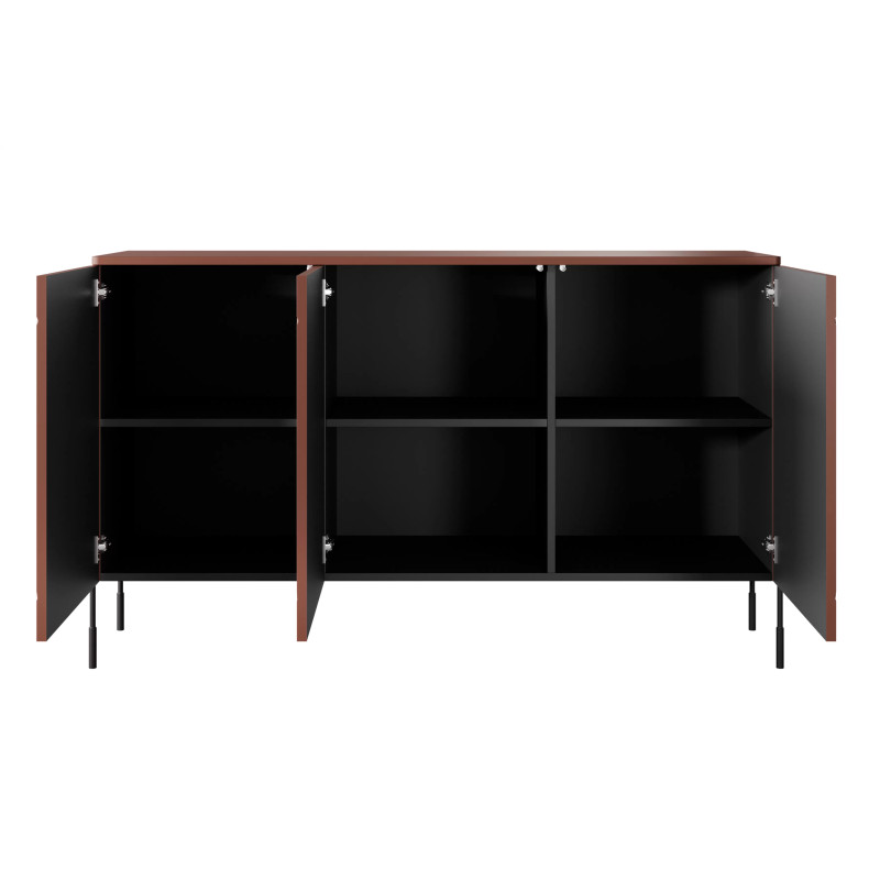 Trzydrzwiowa komoda 150 Sonatia Meble Bogart burgund